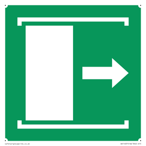 E033 safe condition door slides right to open